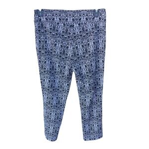 Women's Lisette Montreal Black & White Stretchy Cropped Pull-On Pants Size 10‎